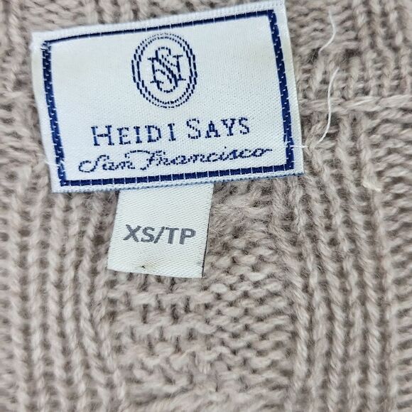 Wool + Cashmere Chic Cable Knit Open Cardigan. Size XS - Picture 4 of 12